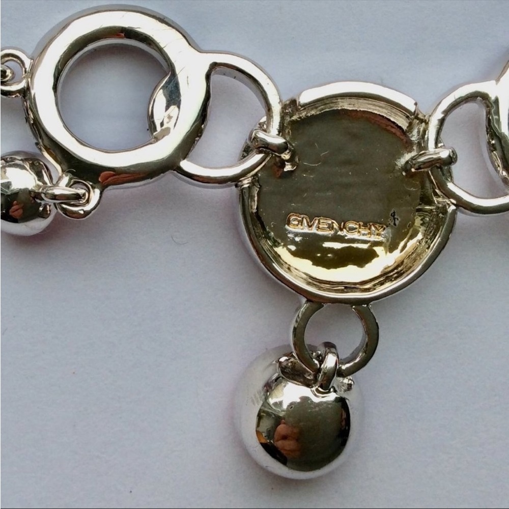 Vintage Givenchy Rose Orbit Swarovski Crystals Necklace by Luxury French House. - Picture 3 of 4